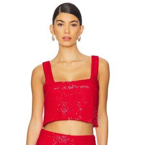 Show Me Your MuMu Tara Crop Top RED Size Small